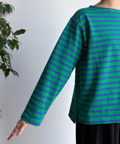 條紋船領套頭衫