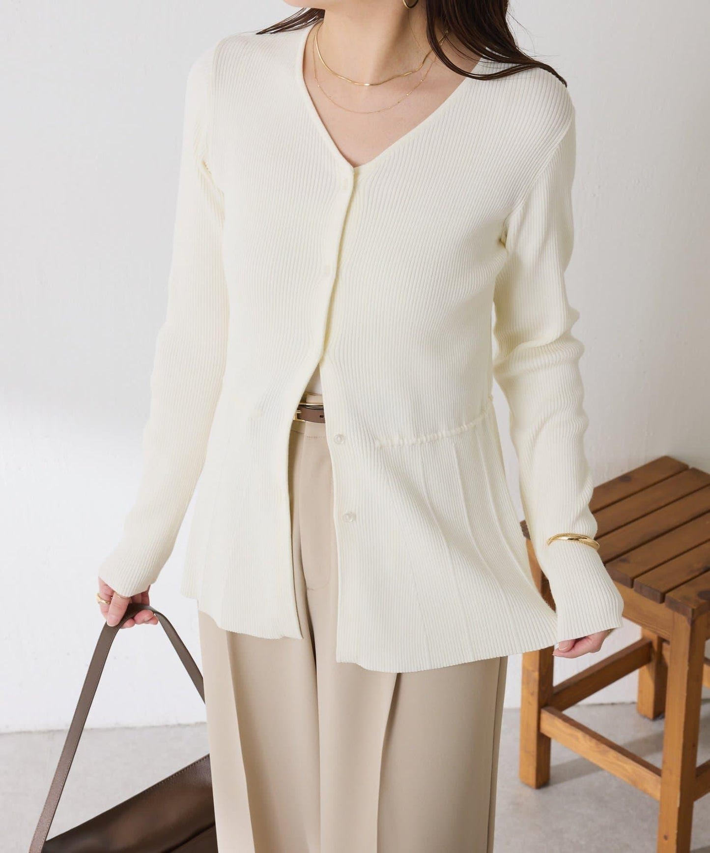 【塑形】羅紋荷葉邊開衫