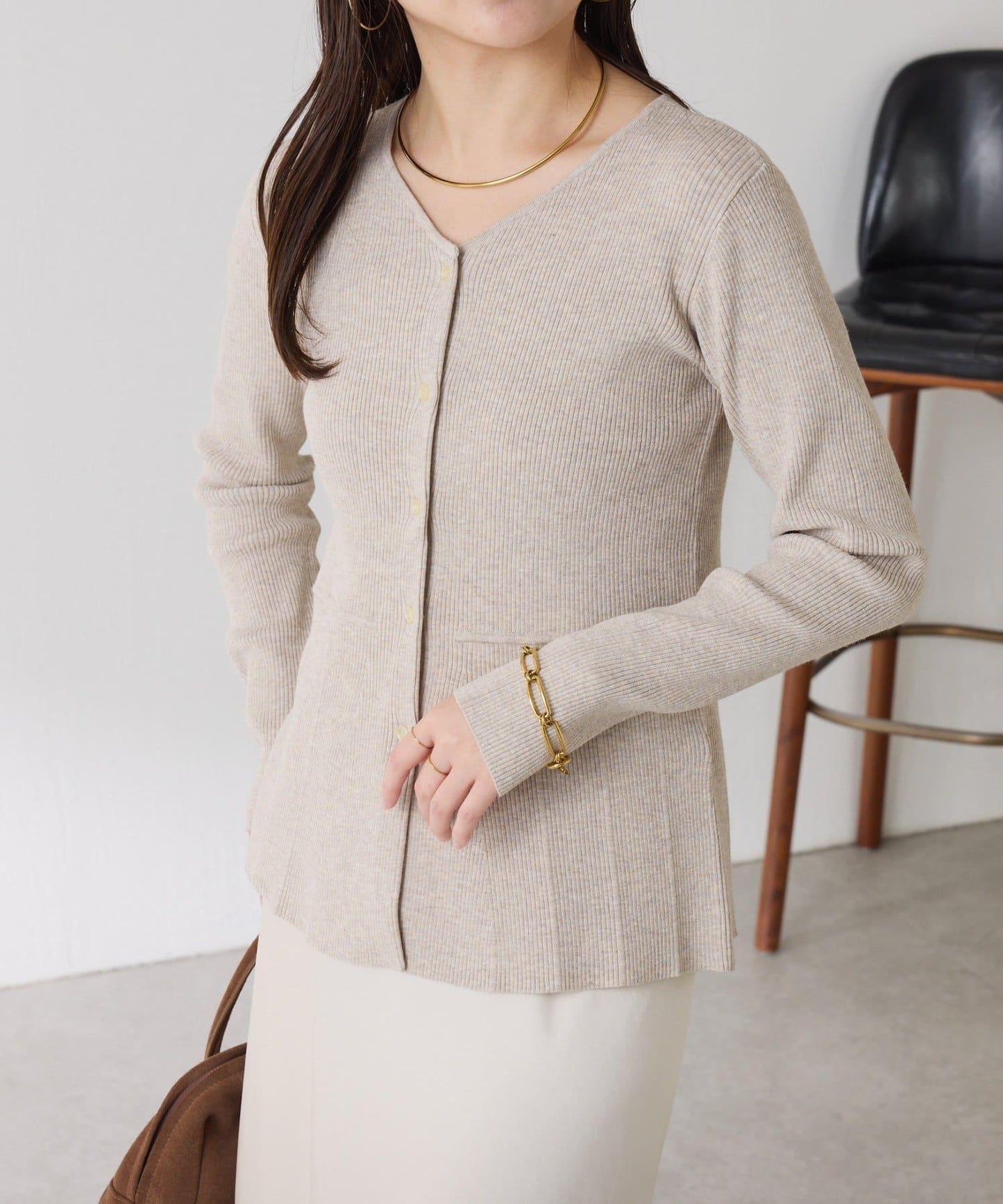 【塑形】羅紋荷葉邊開衫