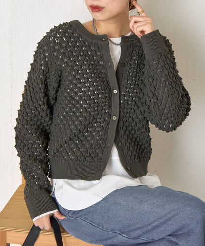 小鹿圖案針織開衫