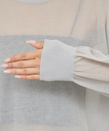 棉質薄紗針織衫