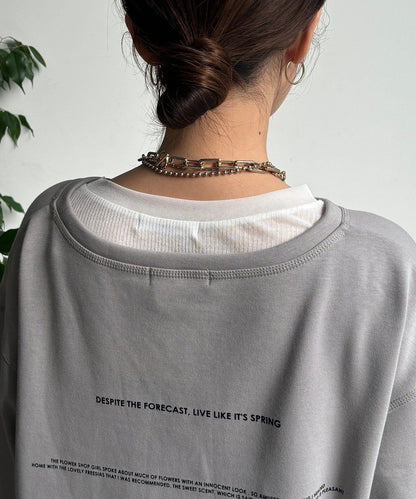 前後印花加絨套頭衫