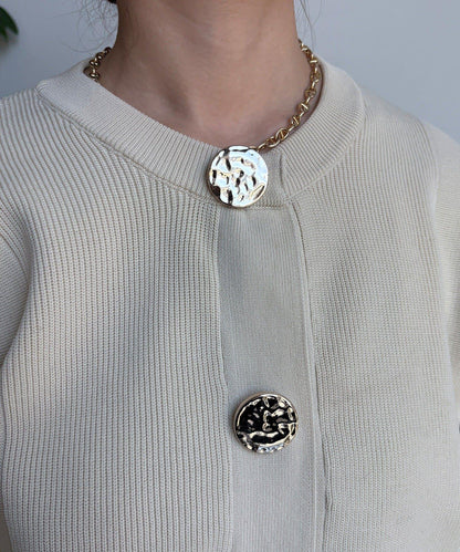 大紐釦針織開衫