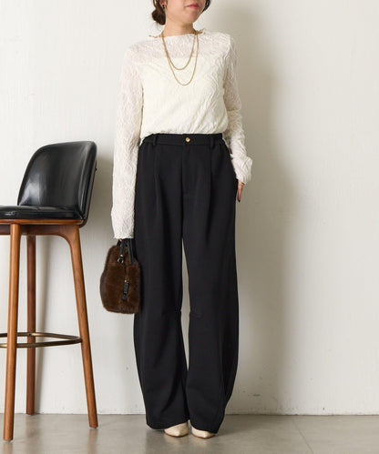 波浪提花套頭衫