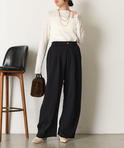 波浪提花套頭衫