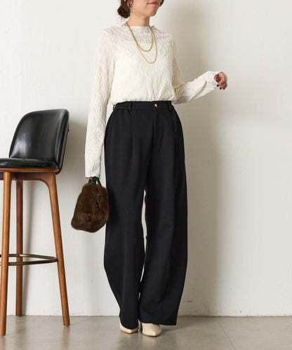 波浪提花套頭衫