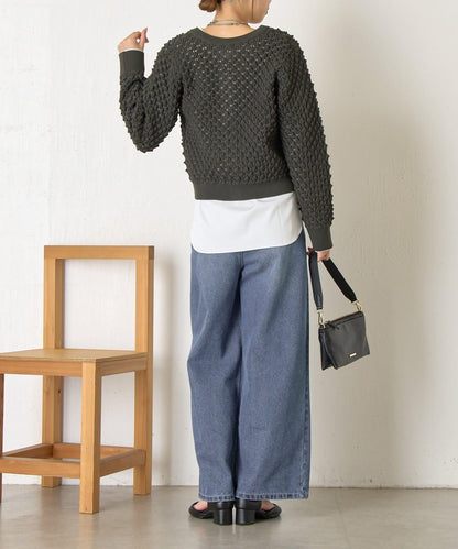 小鹿圖案針織開衫