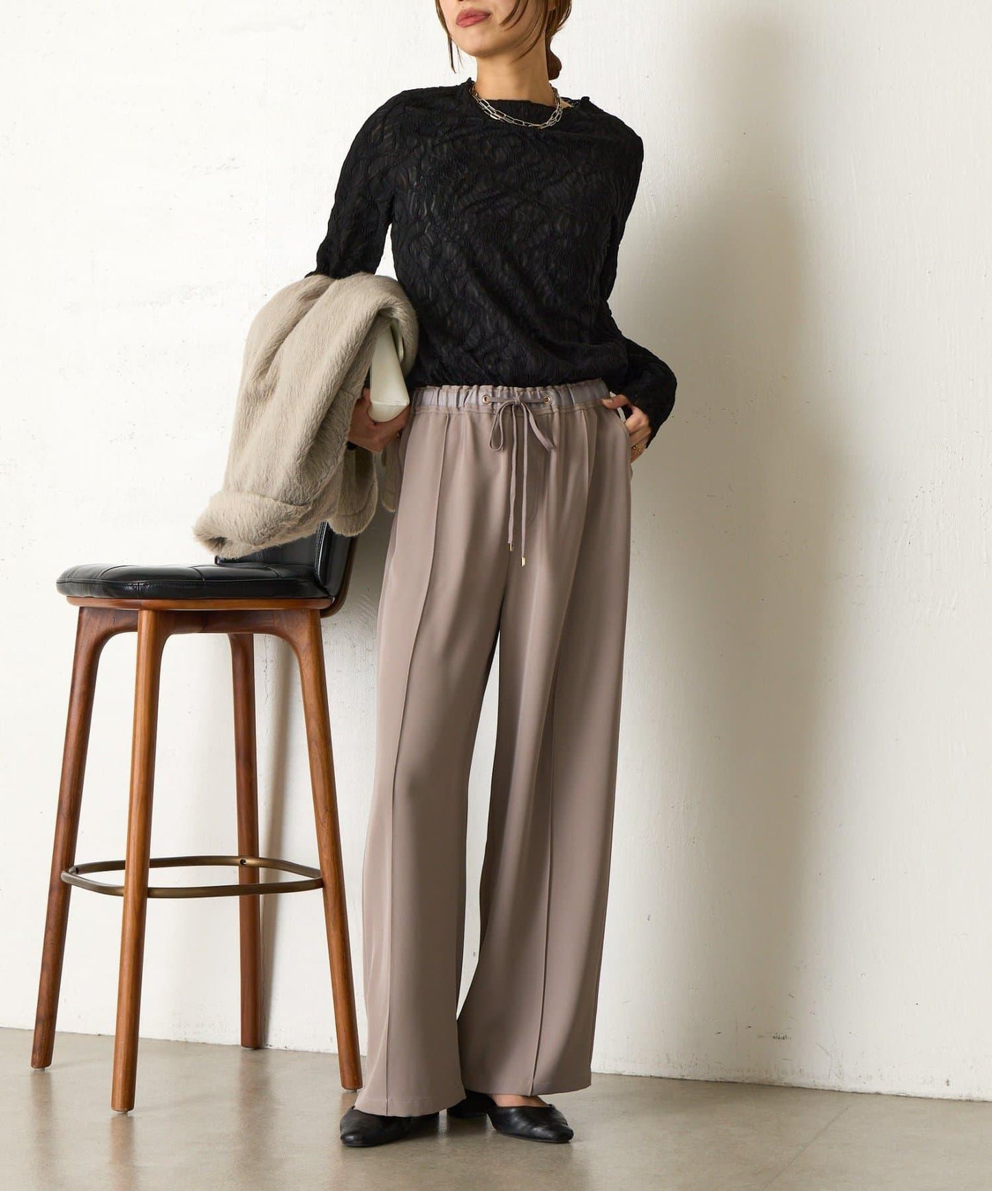 波浪提花套頭衫