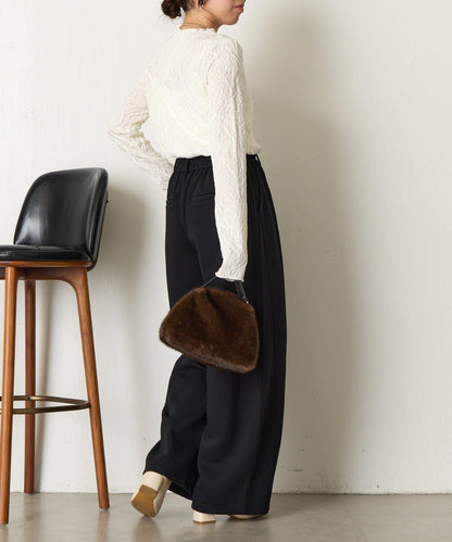 波浪提花套頭衫