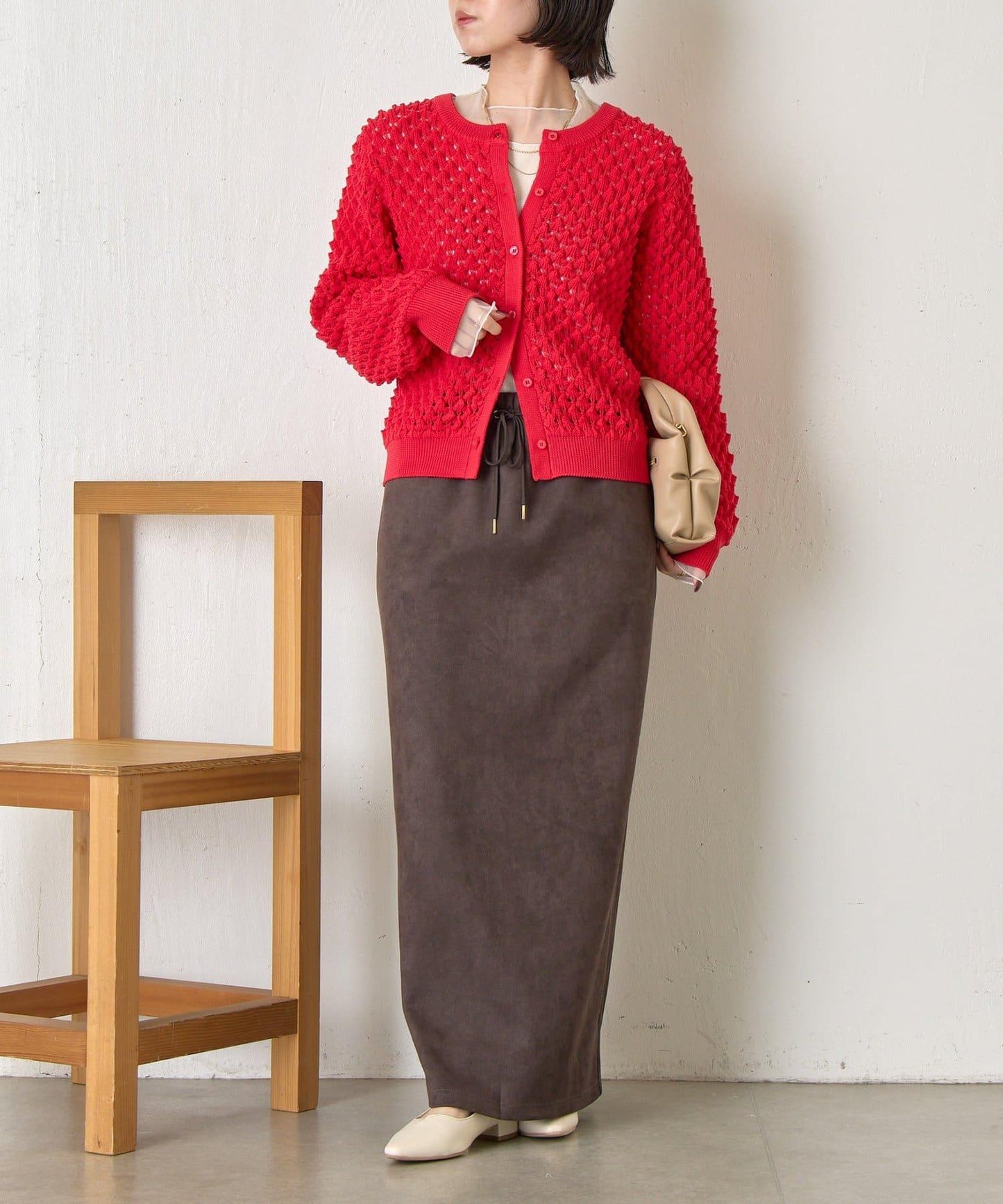 小鹿圖案針織開衫