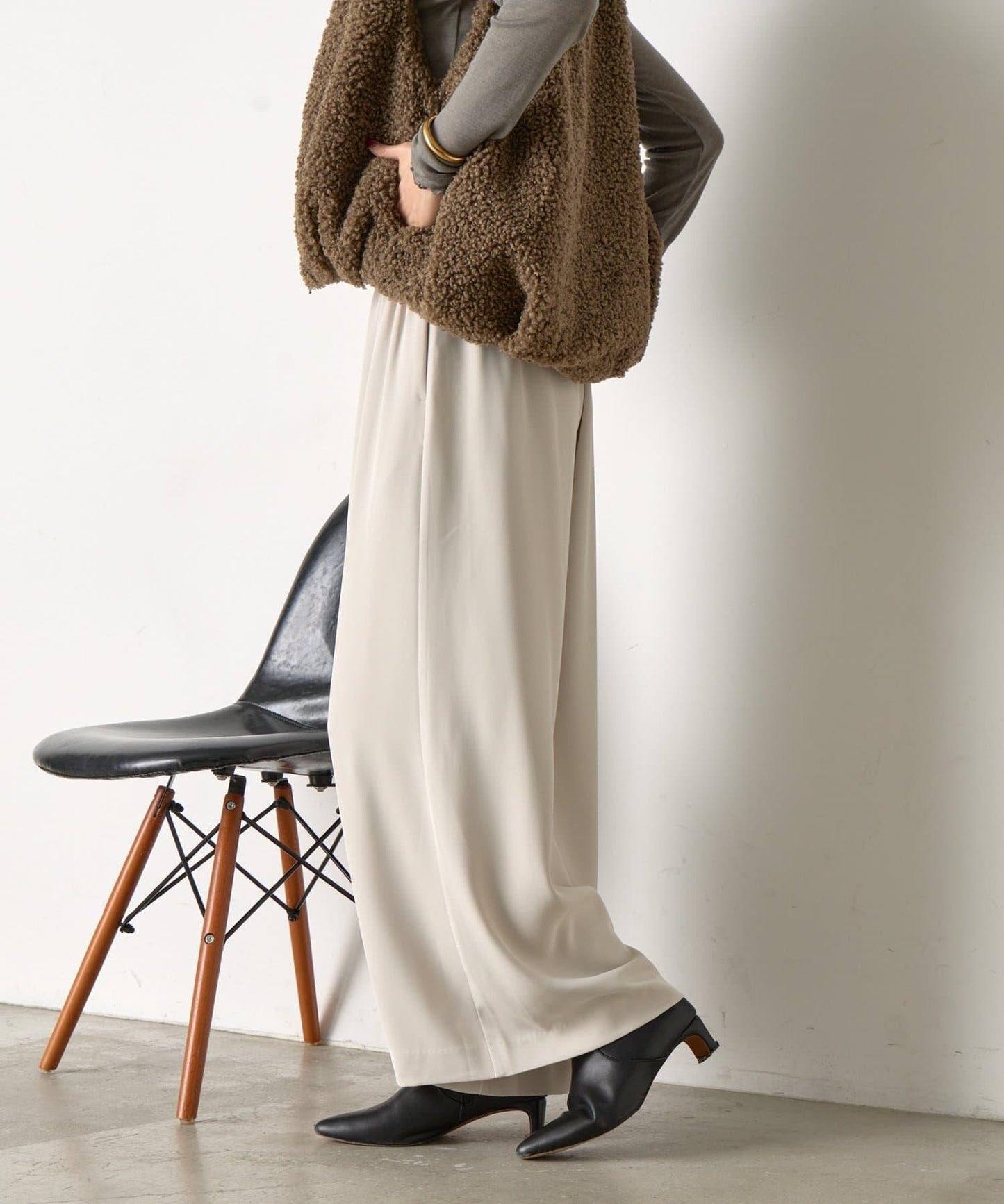 垂感寬鬆闊腿褲