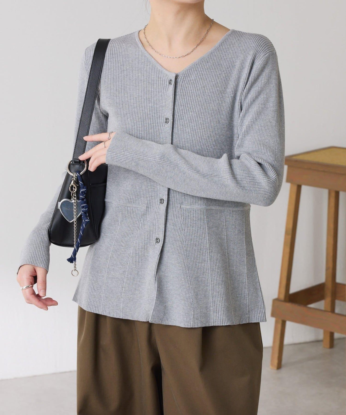 【塑形】羅紋荷葉邊開衫