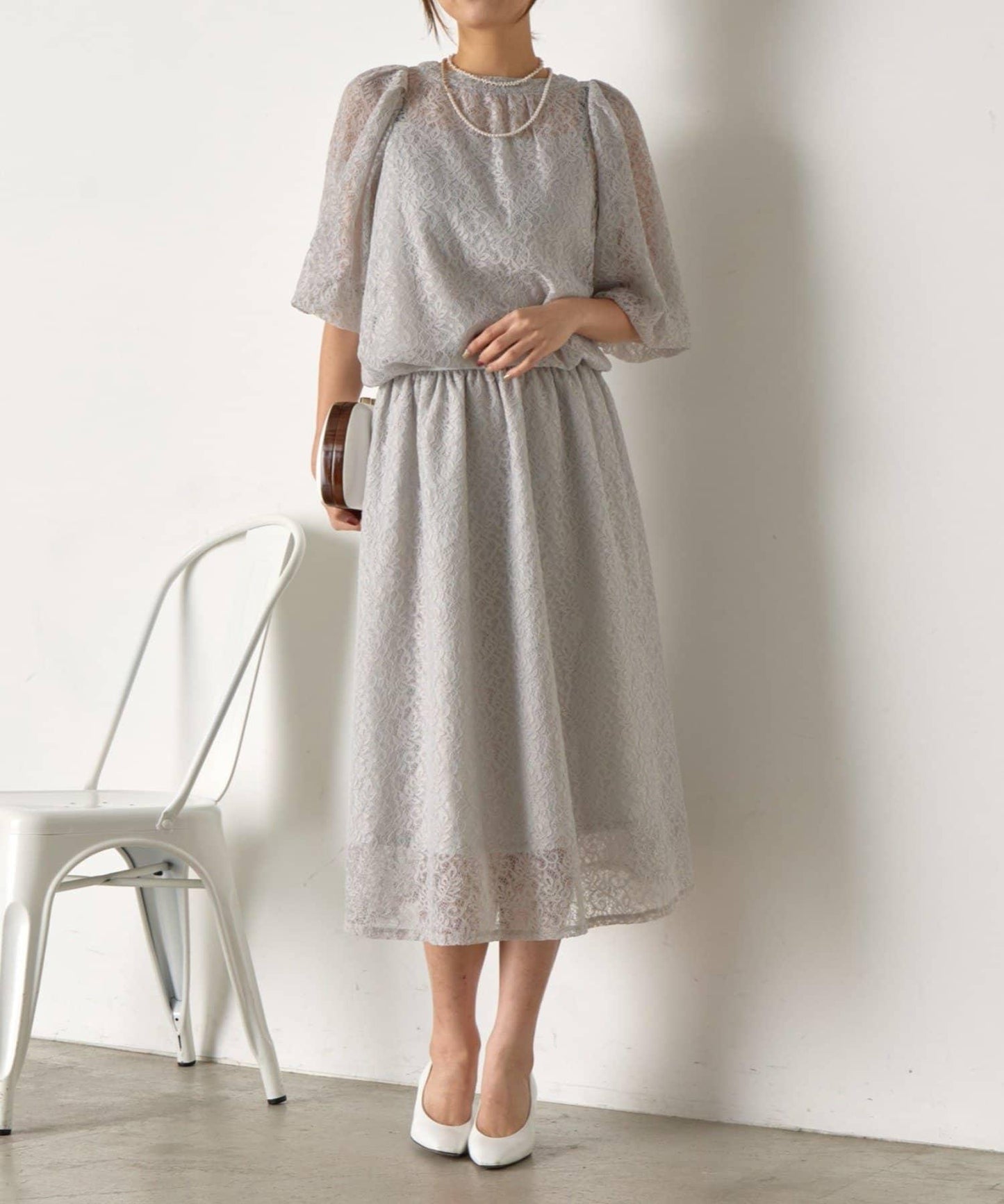 【さわ企畫】蕾絲蝴蝶結領帶套裝