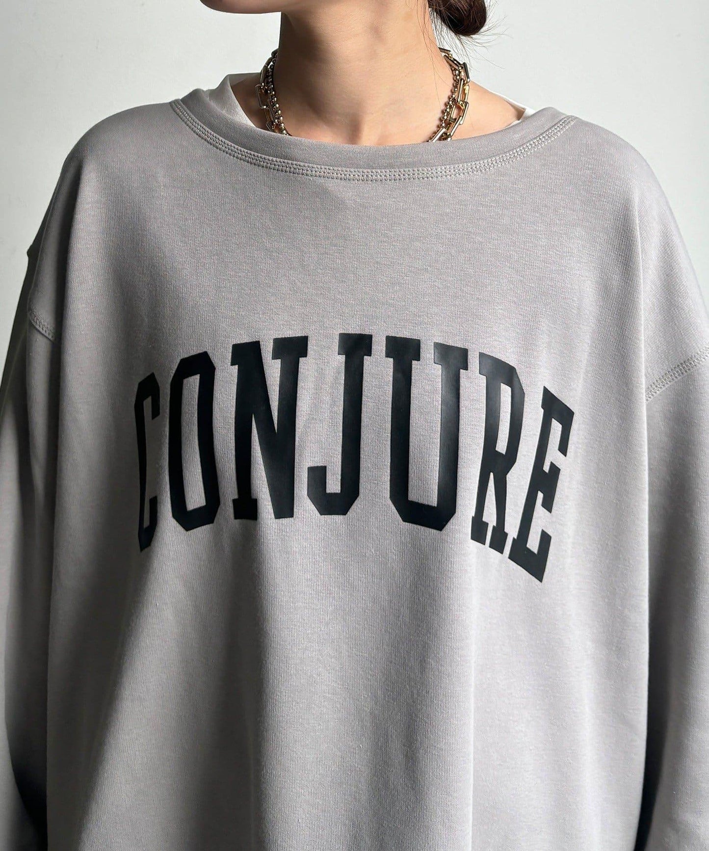 前後印花加絨套頭衫