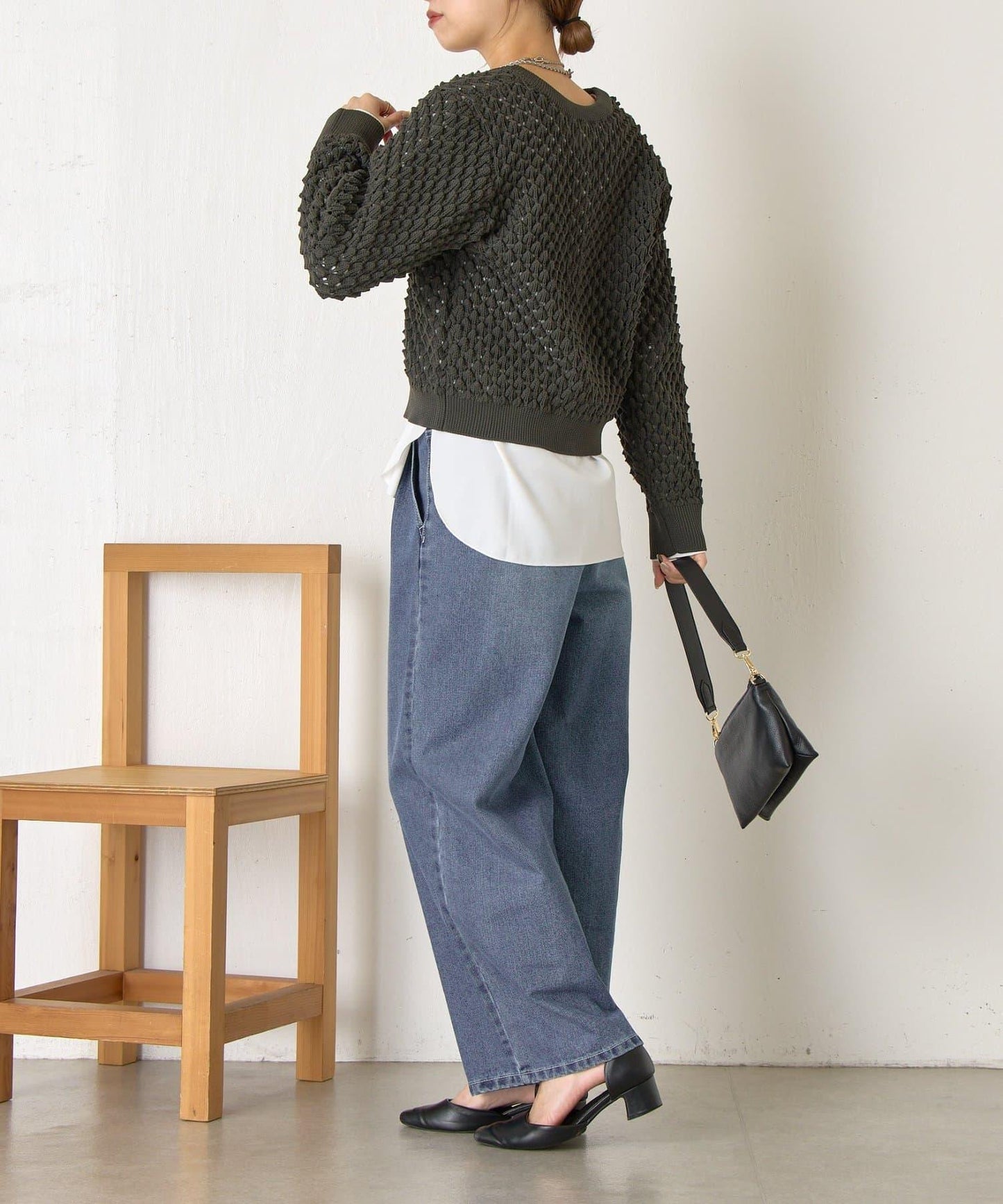 小鹿圖案針織開衫