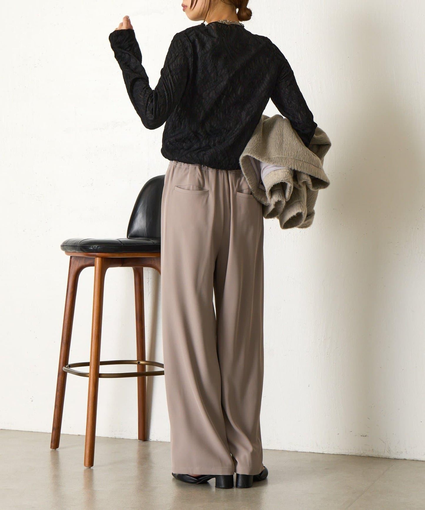 波浪提花套頭衫