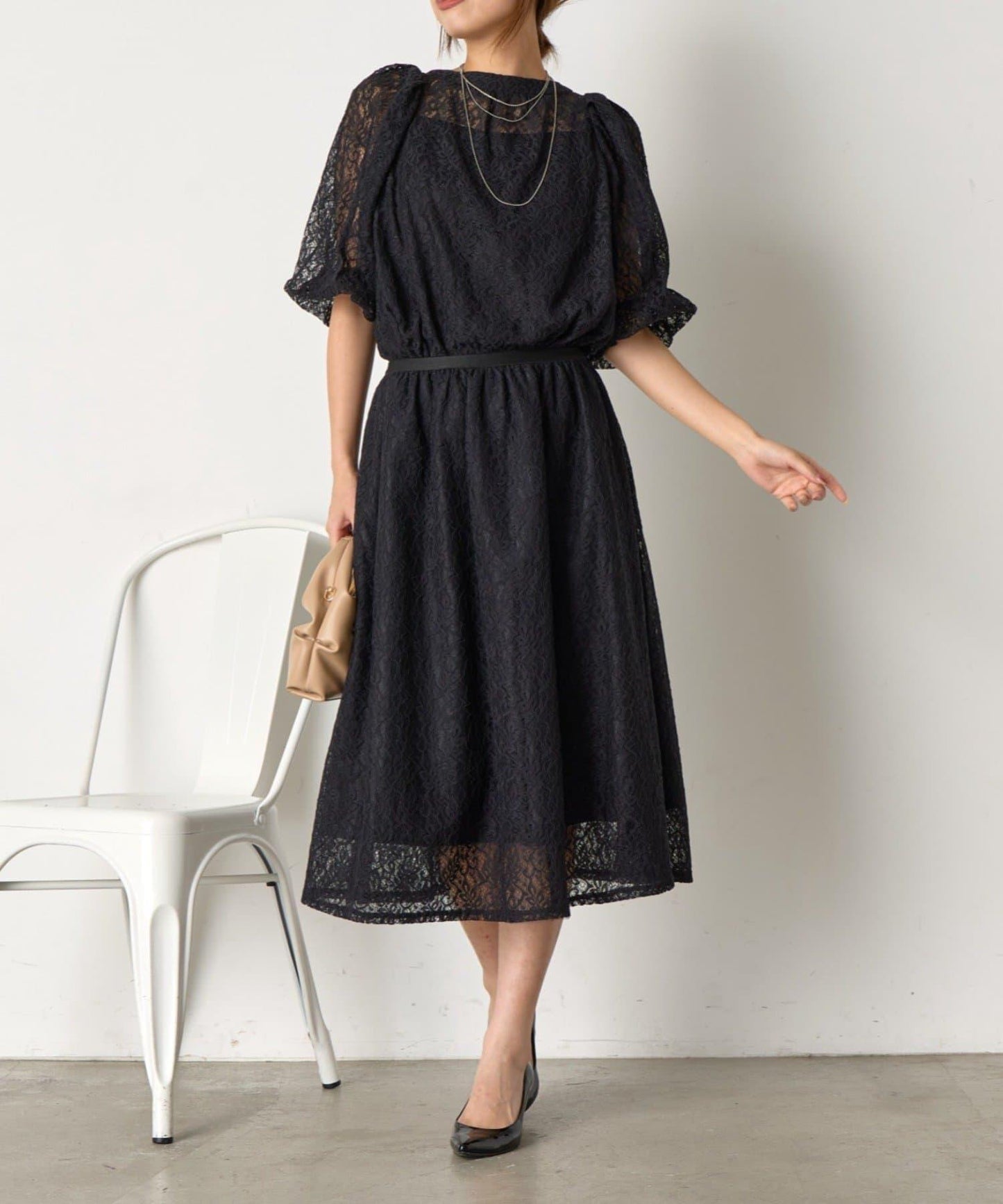 【さわ企畫】蕾絲蝴蝶結領帶套裝