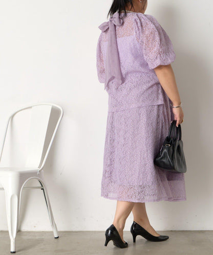 【さわ企畫】蕾絲蝴蝶結領帶套裝