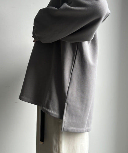 前後印花加絨套頭衫