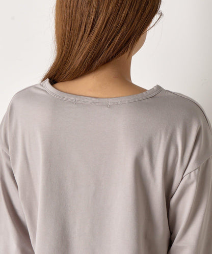 下襬袖口斜紋拼接針織衫