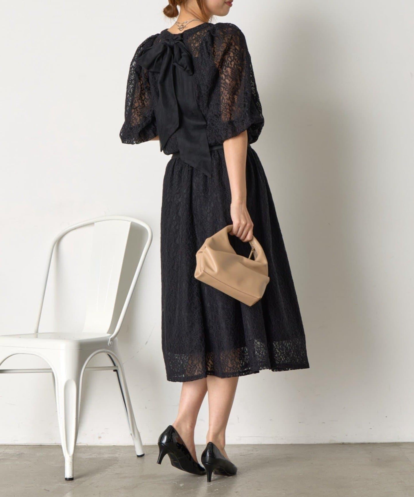 【さわ企畫】蕾絲蝴蝶結領帶套裝