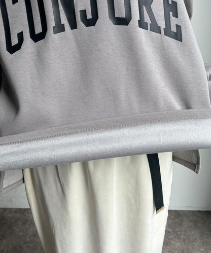 前後印花加絨套頭衫