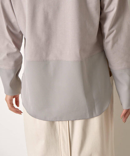 下襬袖口斜紋拼接針織衫