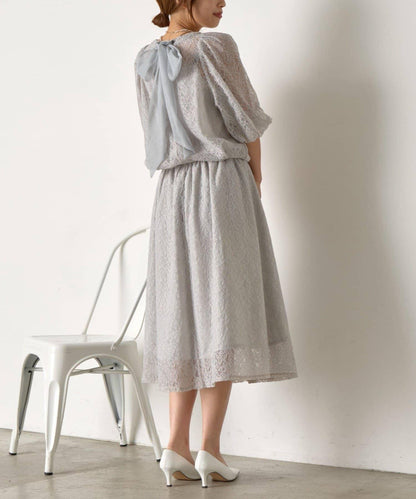 【さわ企畫】蕾絲蝴蝶結領帶套裝