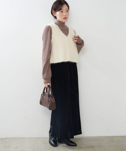 【Kastane】毛絨混紡針織背心