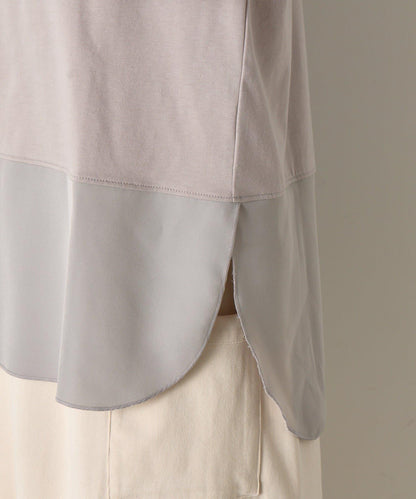 下襬袖口斜紋拼接針織衫