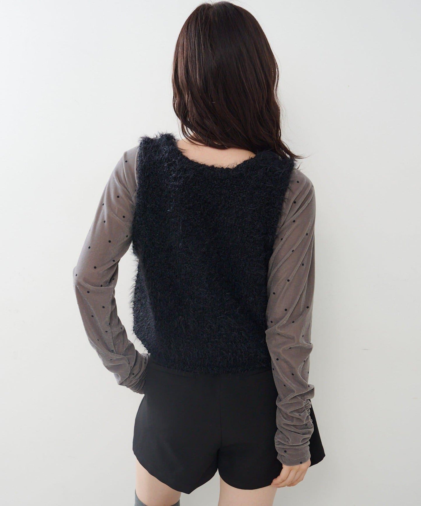 【前後兩穿】粗花呢馬甲