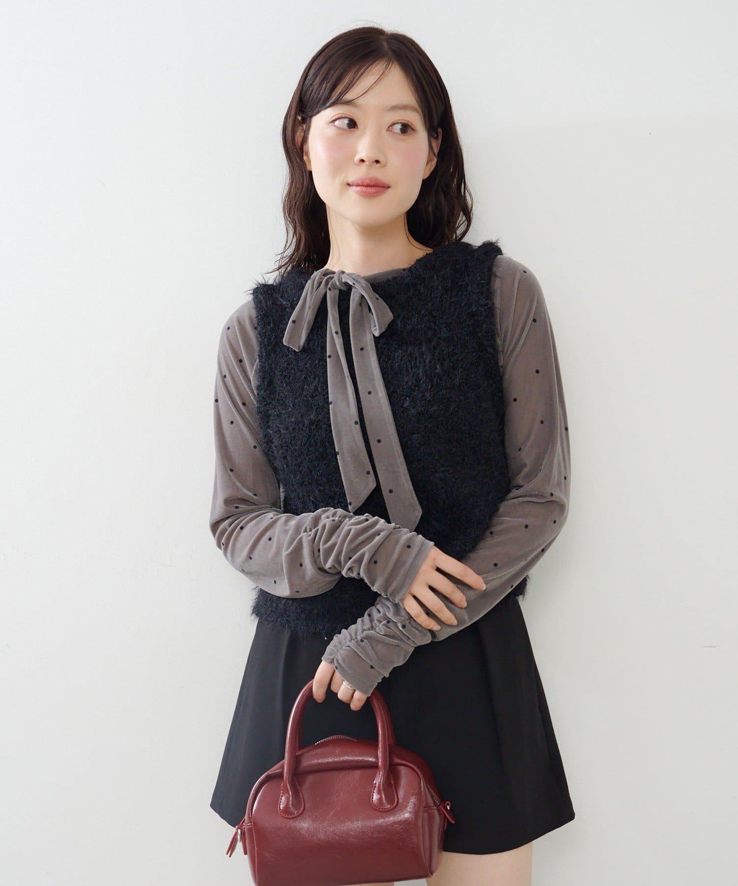 【Kastane】毛絨混紡針織背心