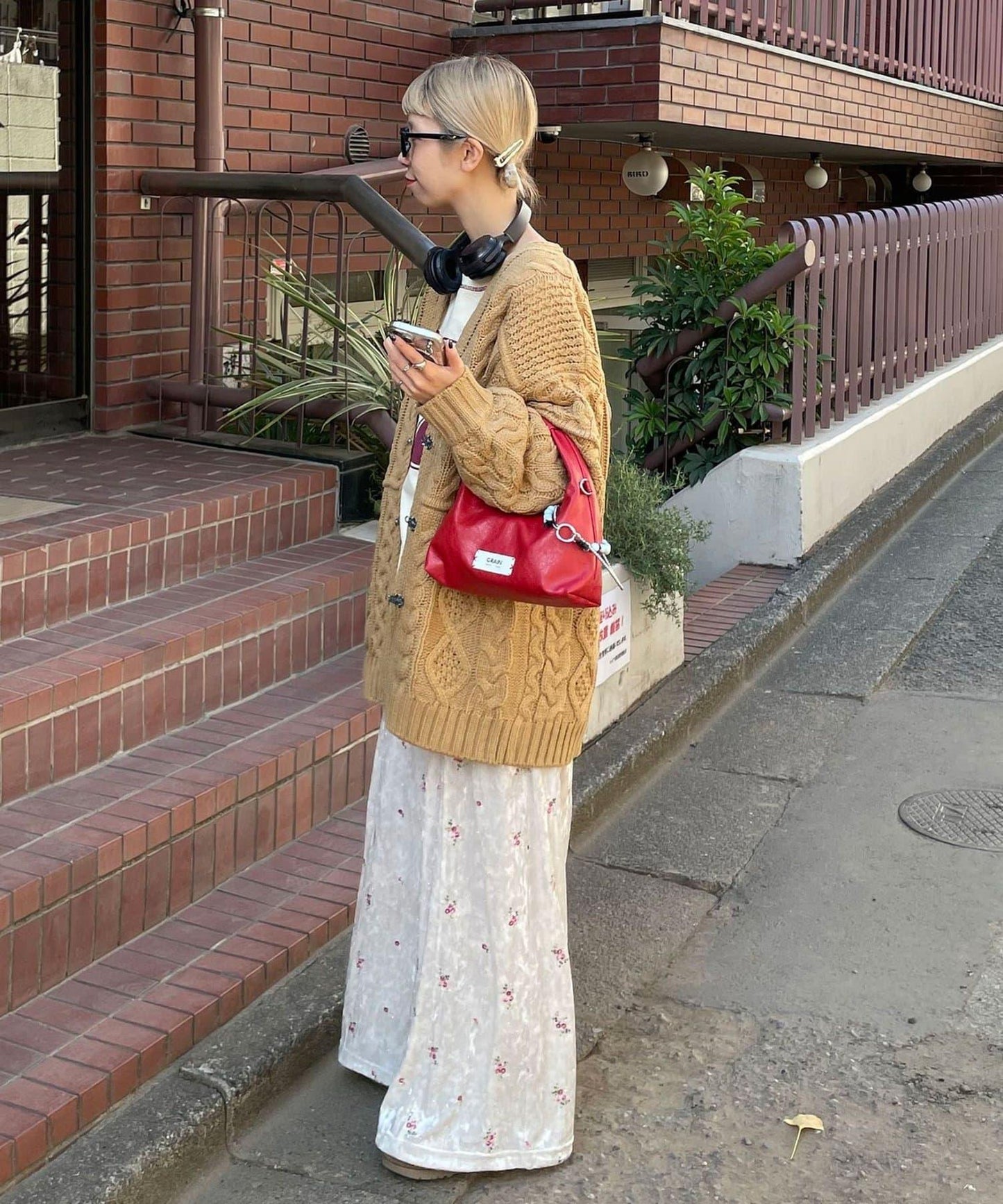 拼接提花編織開衫