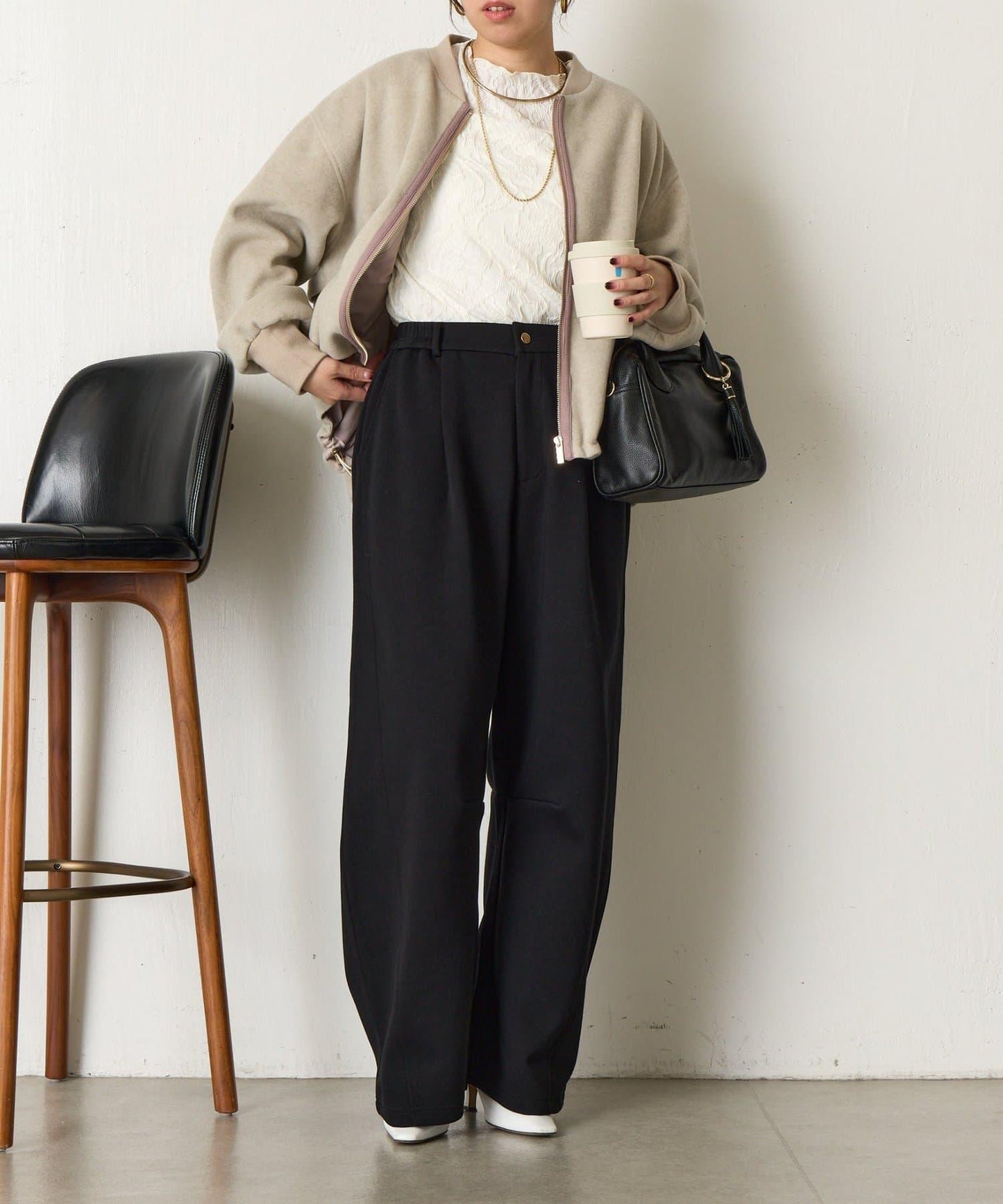 波浪提花套頭衫