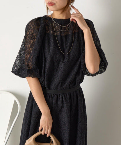 【さわ企畫】蕾絲蝴蝶結領帶套裝