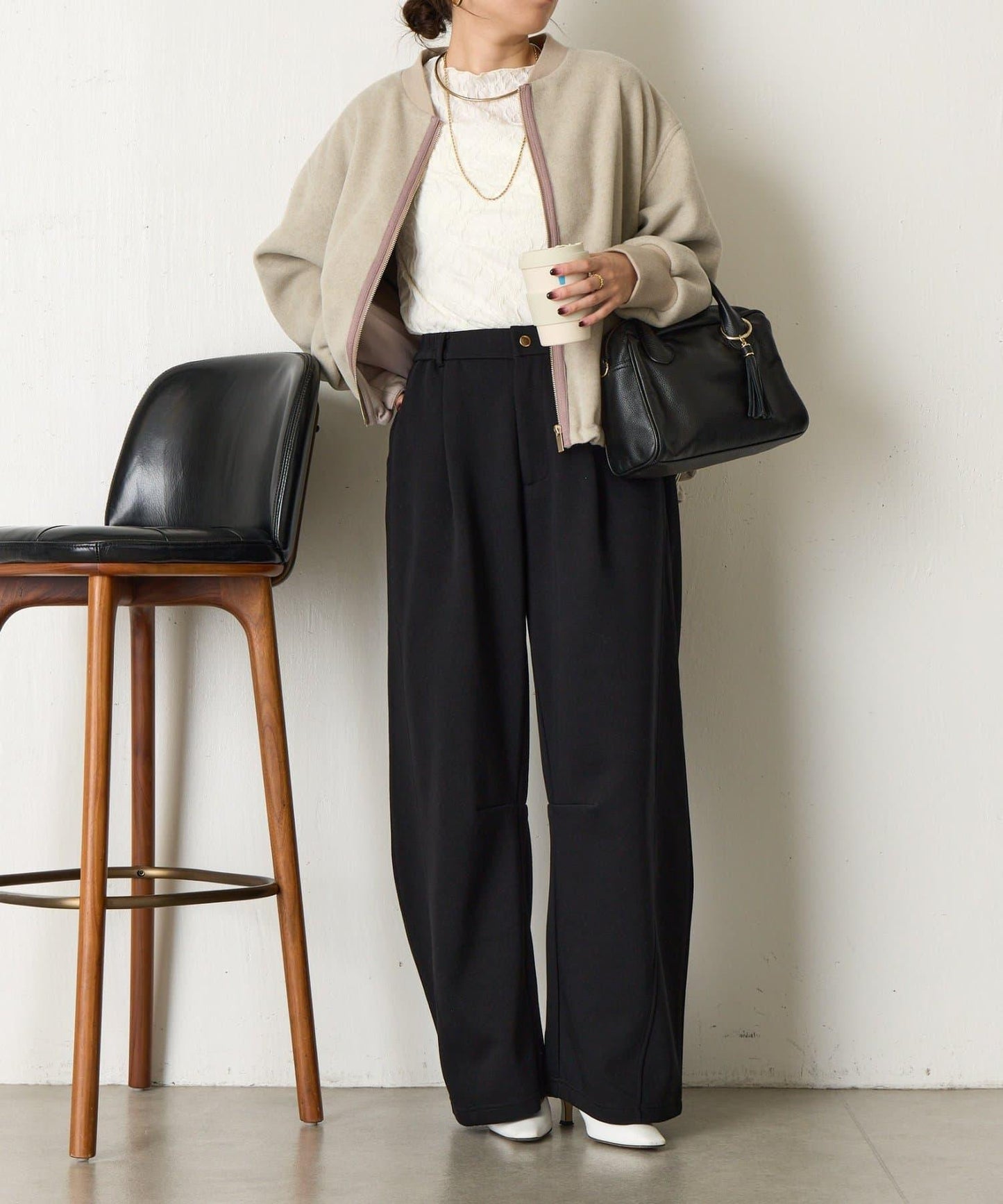 波浪提花套頭衫