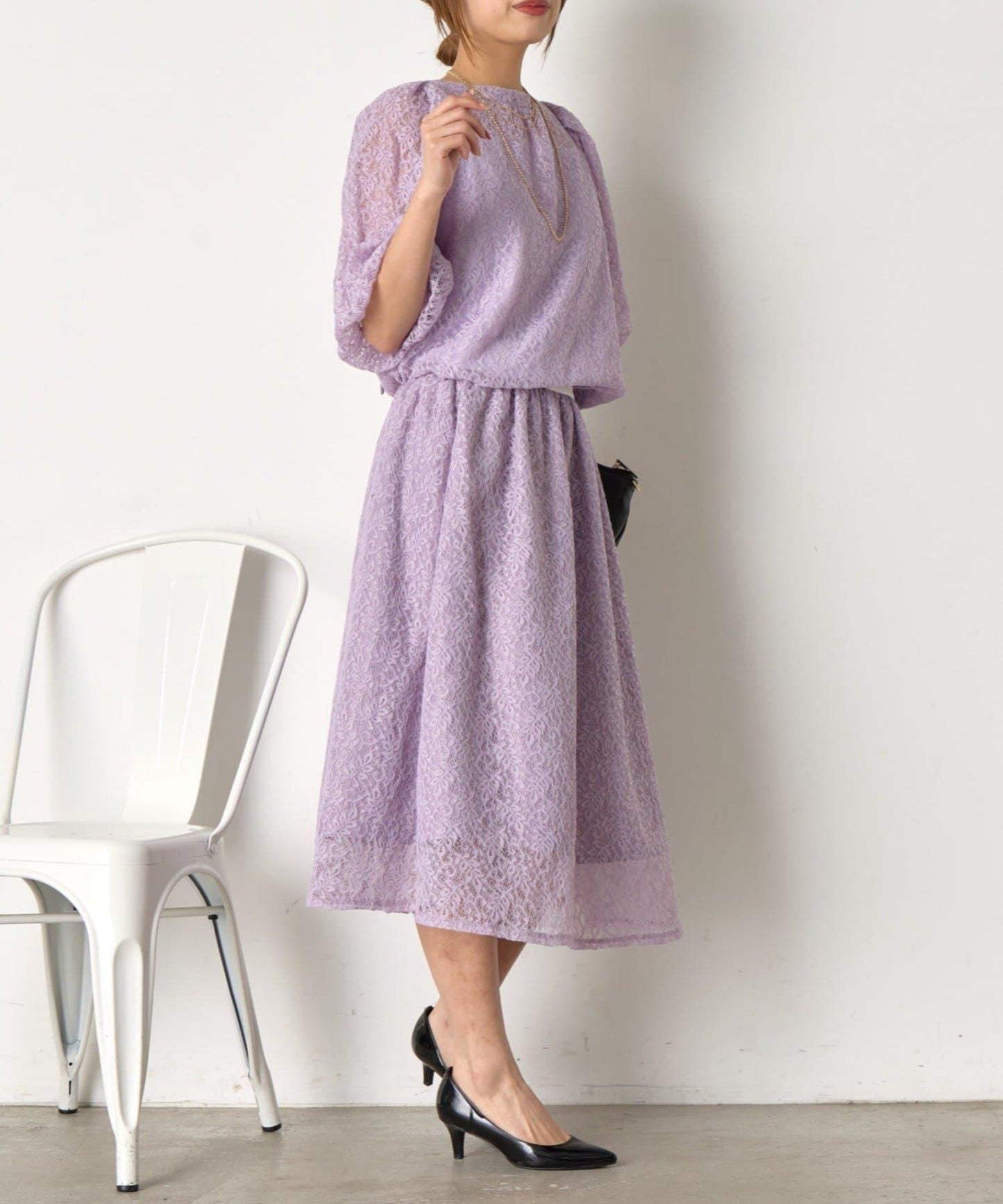 【さわ企畫】蕾絲蝴蝶結領帶套裝