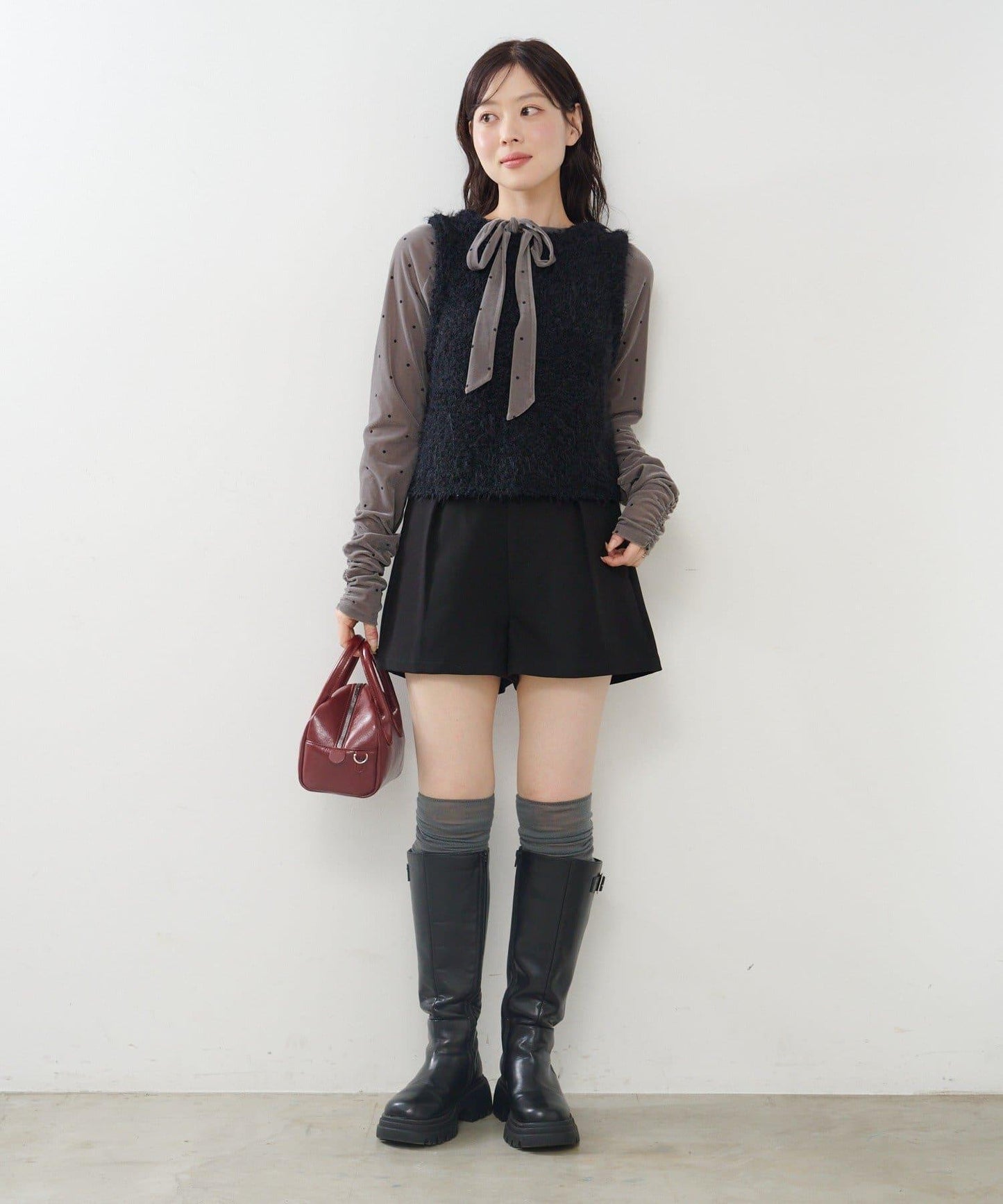 【前後兩穿】粗花呢馬甲