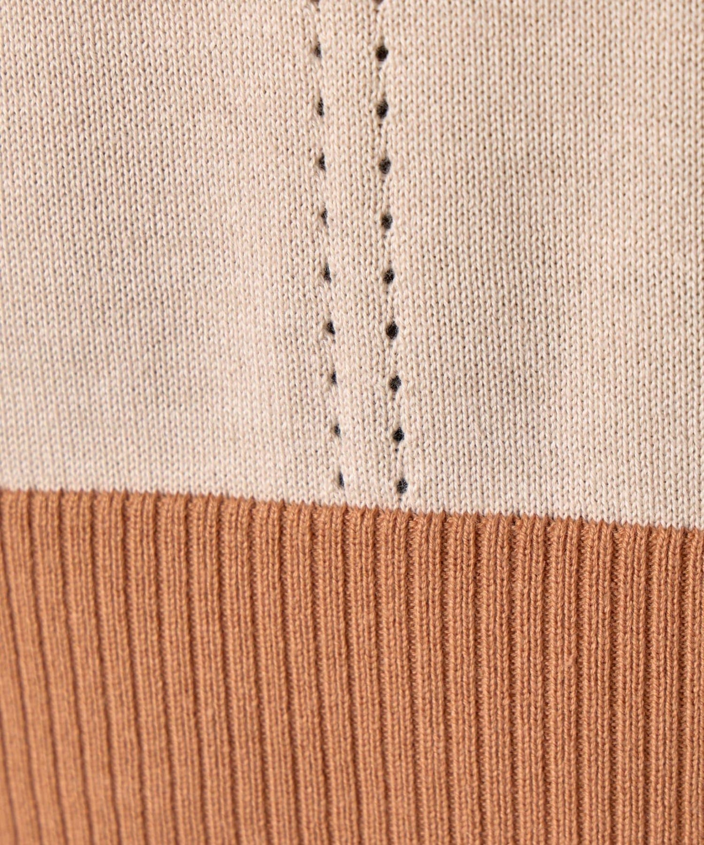 三色拼接針織衫