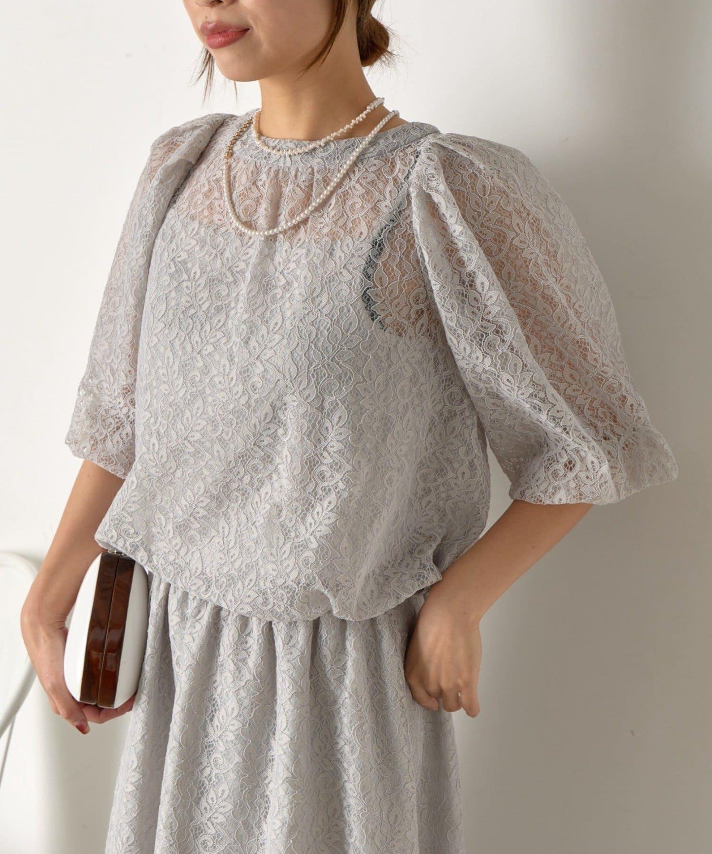 【さわ企畫】蕾絲蝴蝶結領帶套裝