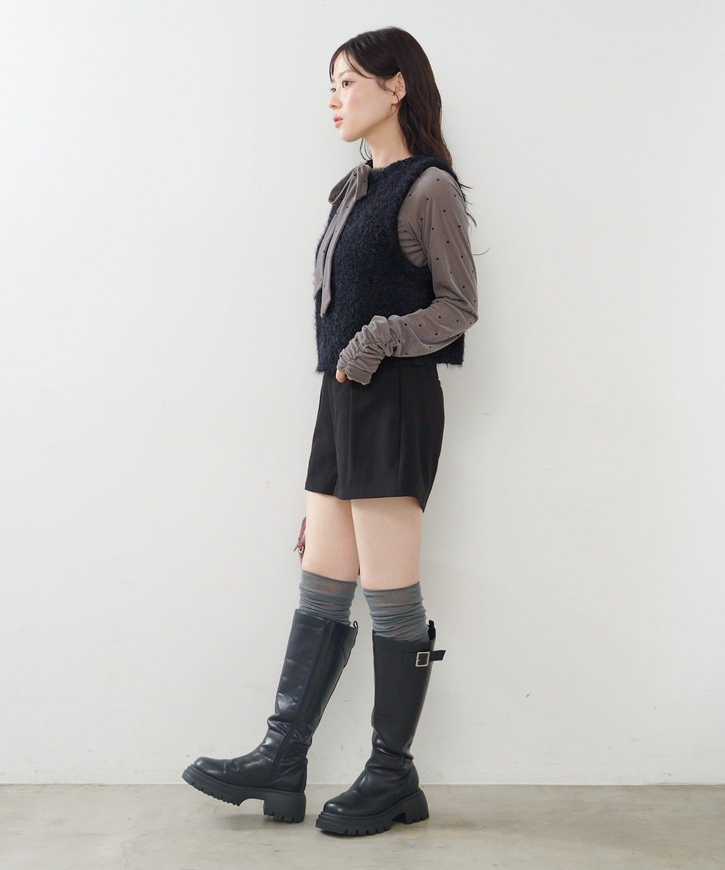 【前後兩穿】粗花呢馬甲