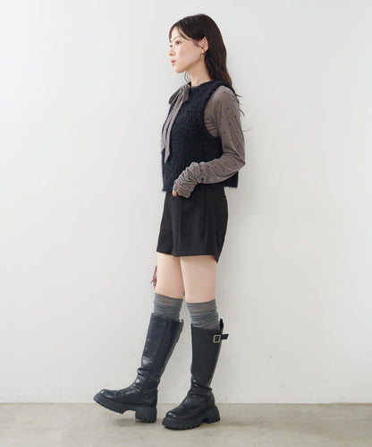 【Kastane】毛絨混紡針織背心