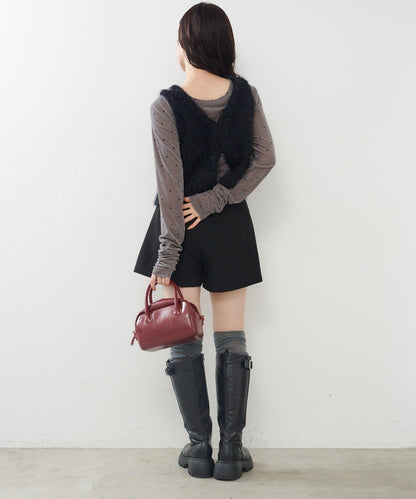 【Kastane】毛絨混紡針織背心