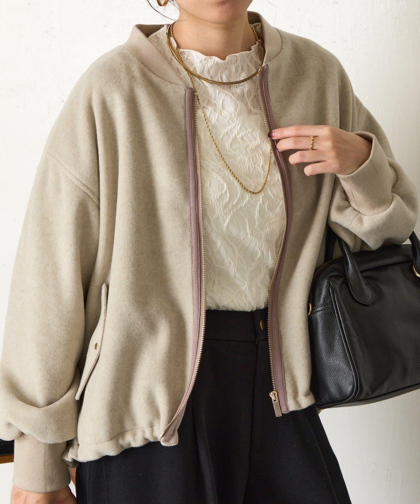 波浪提花套頭衫