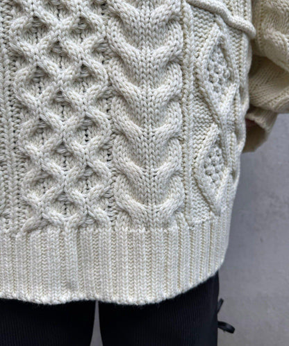 拼接提花編織開衫