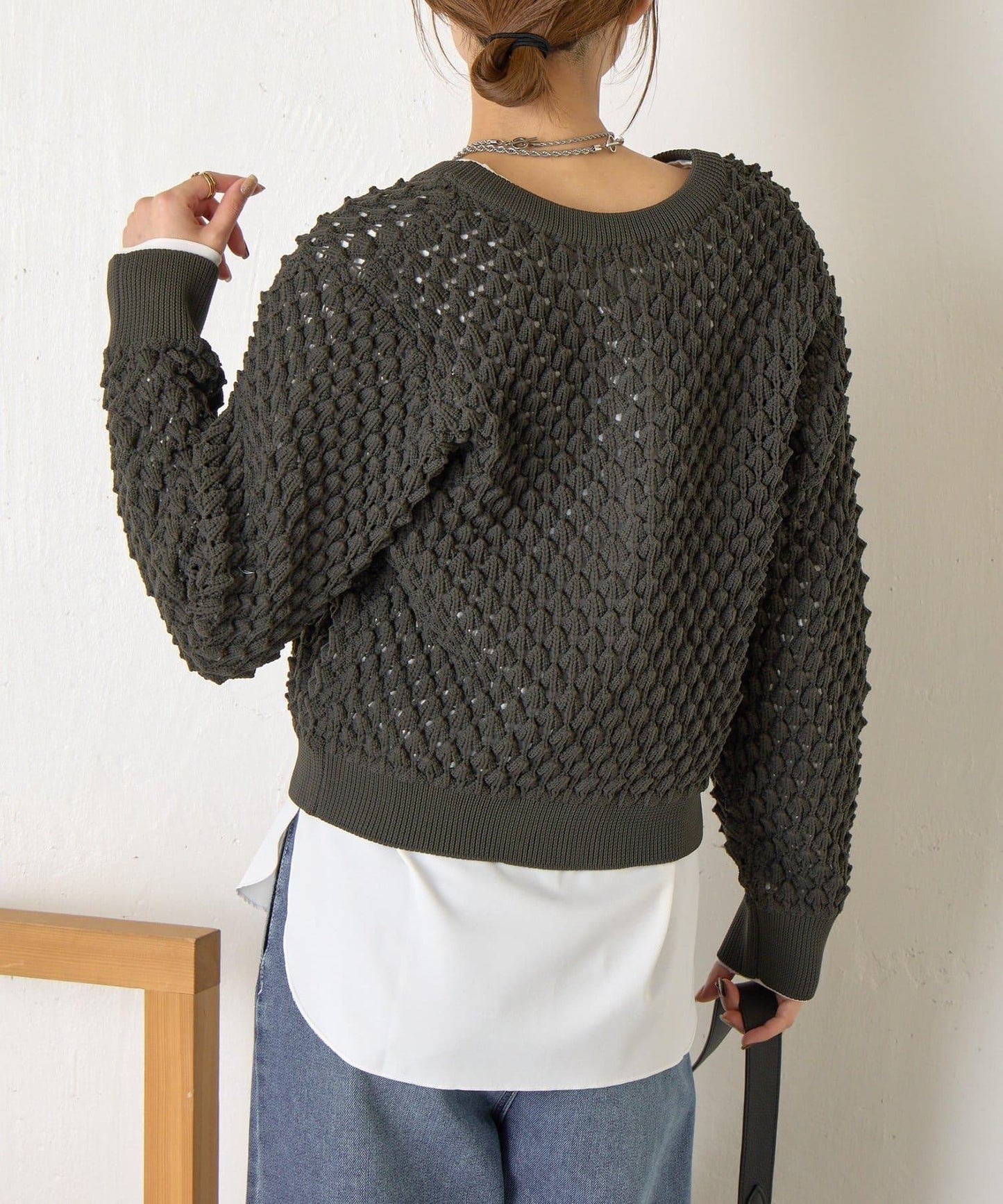 小鹿圖案針織開衫