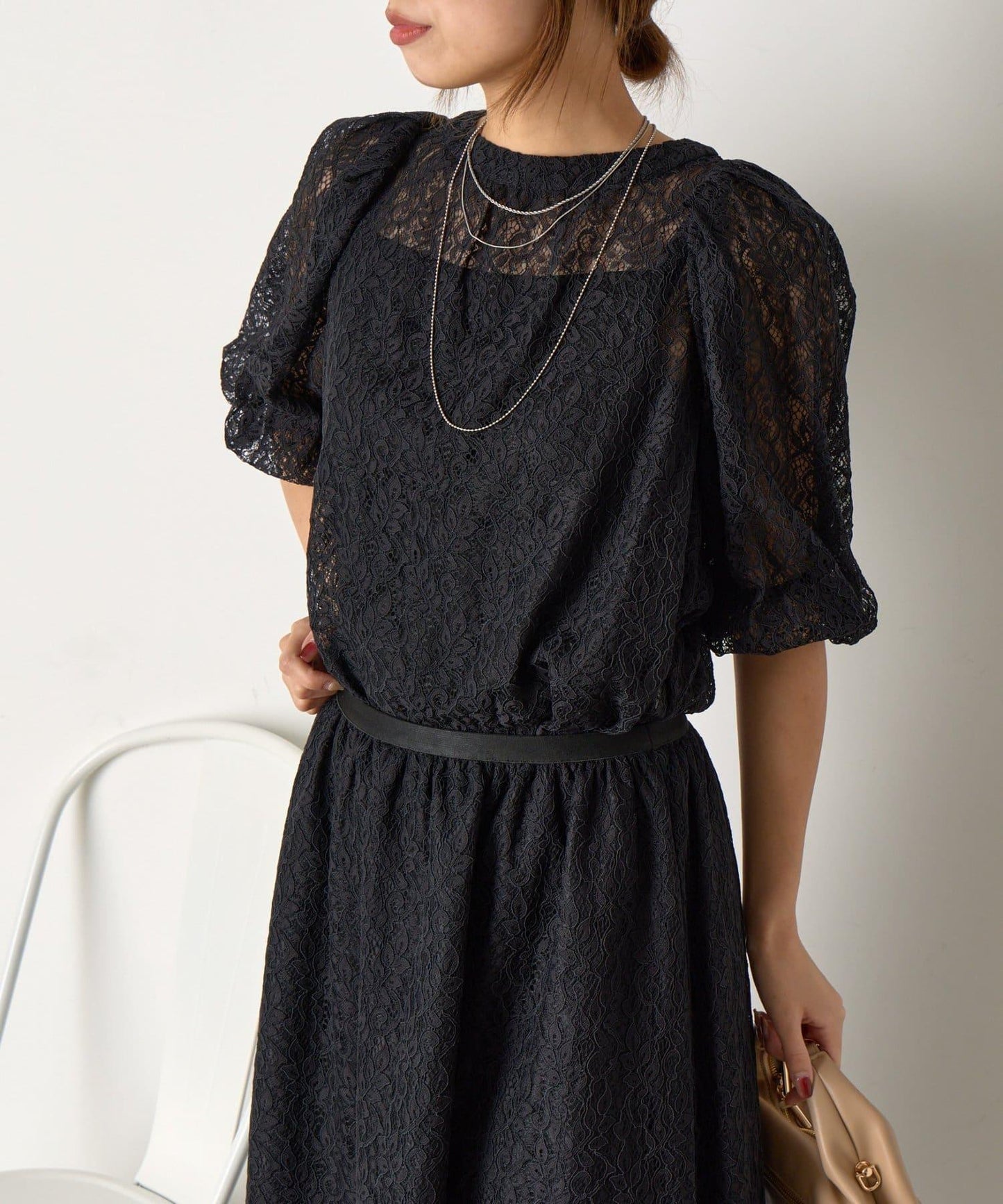 【さわ企畫】蕾絲蝴蝶結領帶套裝