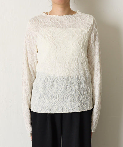 波浪提花套頭衫