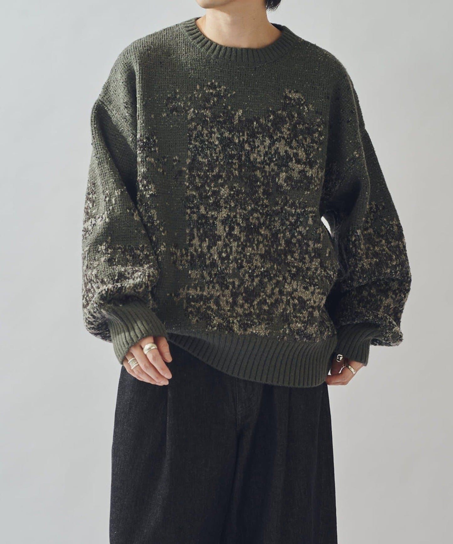 提花絨線針織衫