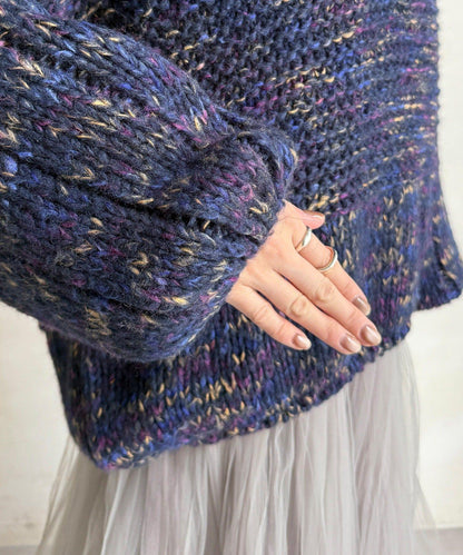 混紡紗線V領套頭衫